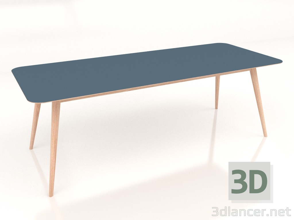 Modelo 3d Mesa de jantar Stafa 220 (Azul Smokey) - preview