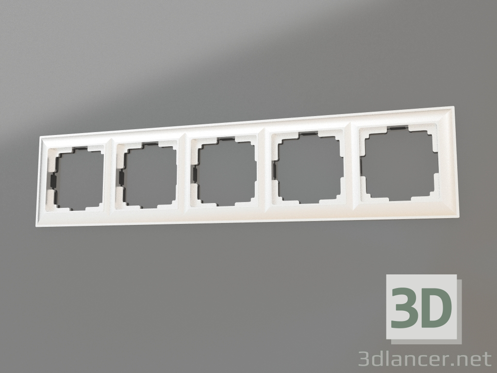 modèle 3D Cadre Fiore pour 5 poteaux (argent) - preview