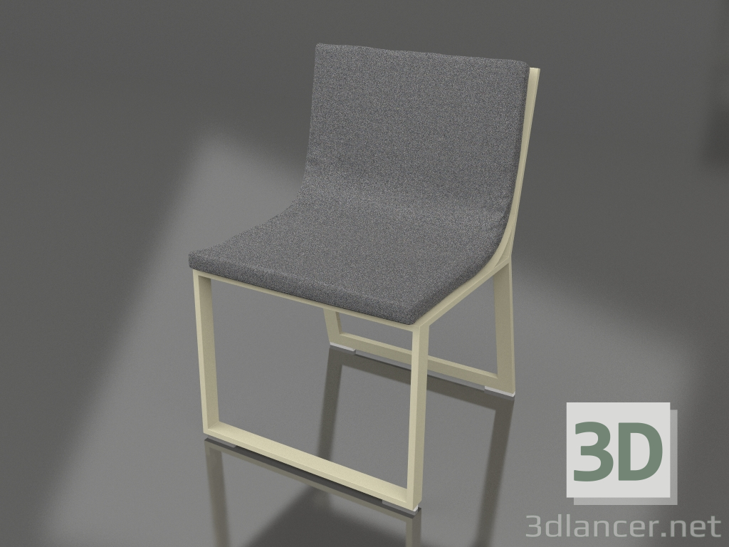 modèle 3D Chaise de salle à manger (Or) - preview