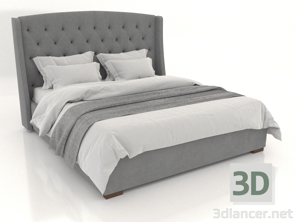 3d model Olive bed with ears - preview