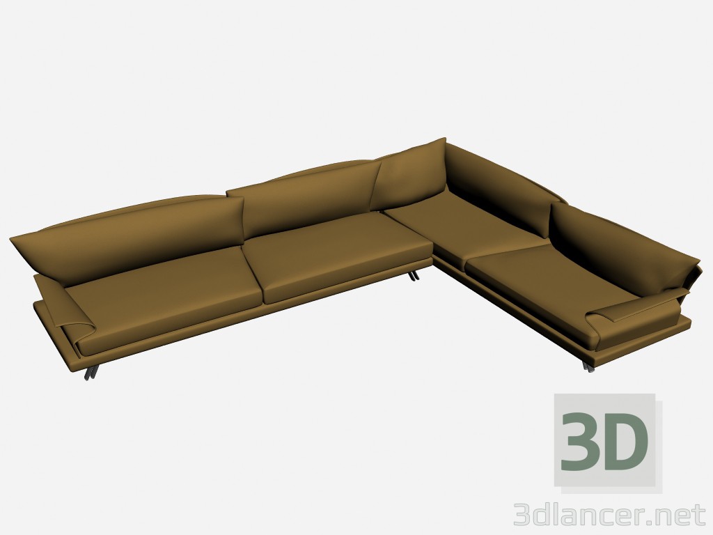 3d модель Кутовий диван супер Рой angolare 2 – превью