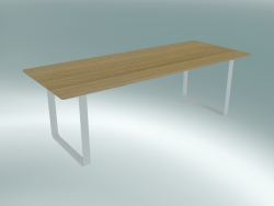 Table 70/70, 225x90cm (Chêne, Blanc)
