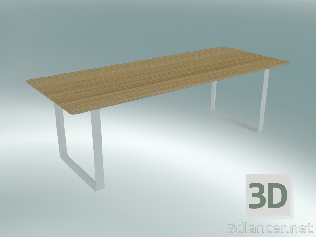 3d model Table 70/70, 225x90cm (Oak, White) - preview