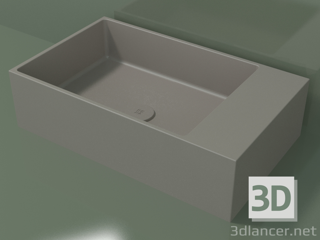 modello 3D Lavabo da appoggio (01UN31102, Clay C37, L 60, P 36, H 16 cm) - anteprima