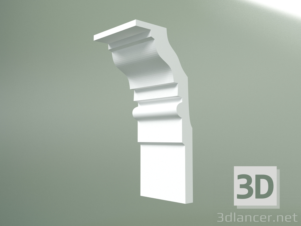 3D modeli Alçı korniş (tavan kaidesi) KT081 - önizleme