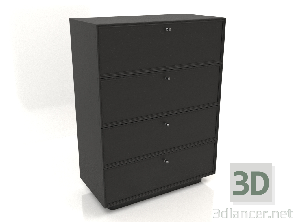 3d model Chest of drawers TM 15 (800x400x1076, wood black) - preview