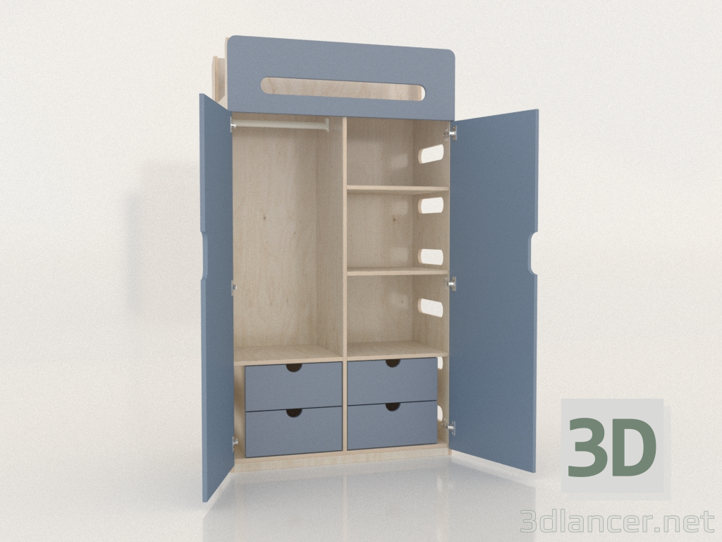 3D Modell Kleiderschrank offen MOVE WD (WAMWD1) - Vorschau