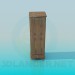 modèle 3D L’armoire en bois étroit - preview