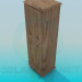 3d модель Узкий деревянный шкаф – превью