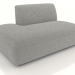 3d model Sofa module 1 seater (L) 130x90 extended to the left - preview