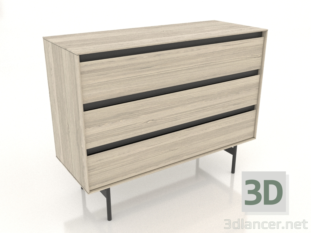 Modelo 3d Cômoda 1000x400 mm (carvalho aceso) - preview