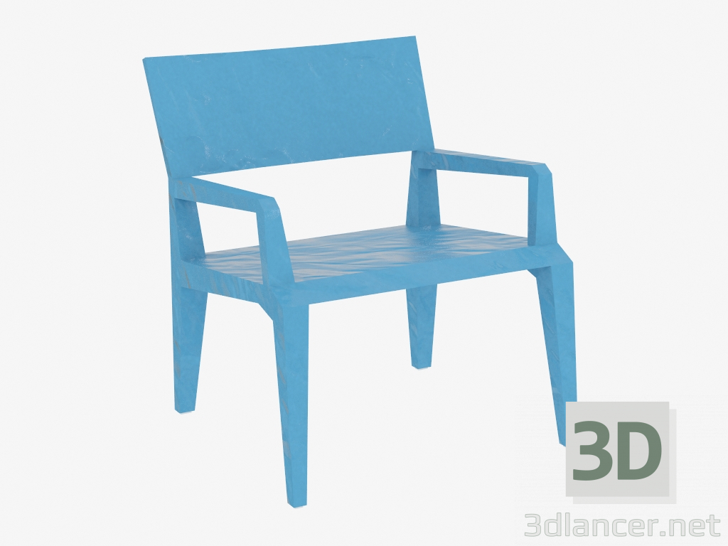 3D Modell Stuhl mit Armlehnen Mr B - Vorschau