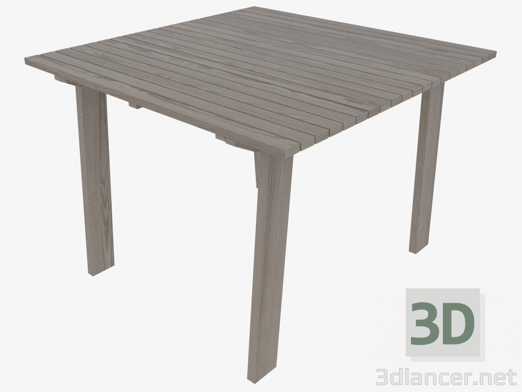 3D modeli Masa kare yemek - önizleme