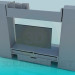 3D Modell Die Möbel im Wohnzimmer für TV - Vorschau