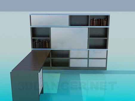 modelo 3D Librería - escuchar modelo 3D Librería - escuchar