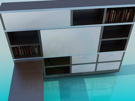 modelo 3D Librería - escuchar modelo 3D Librería - escuchar