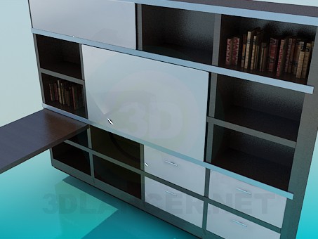 modelo 3D Librería - escuchar modelo 3D Librería - escuchar
