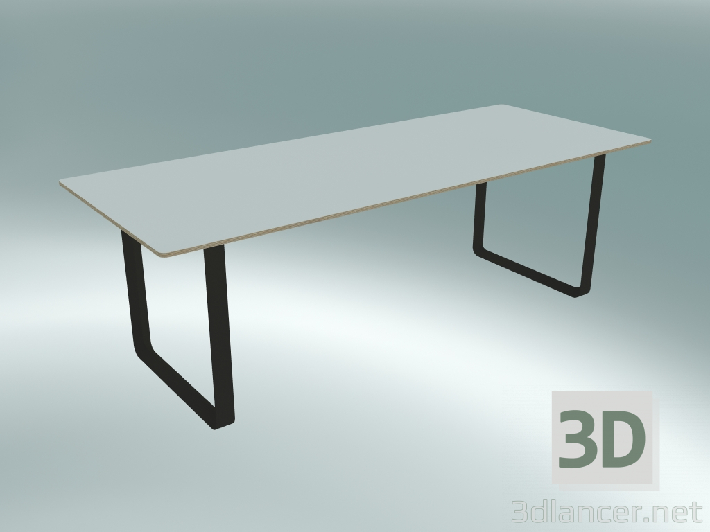 modello 3D Tavolo 70/70, 225x90 cm (bianco, nero) - anteprima