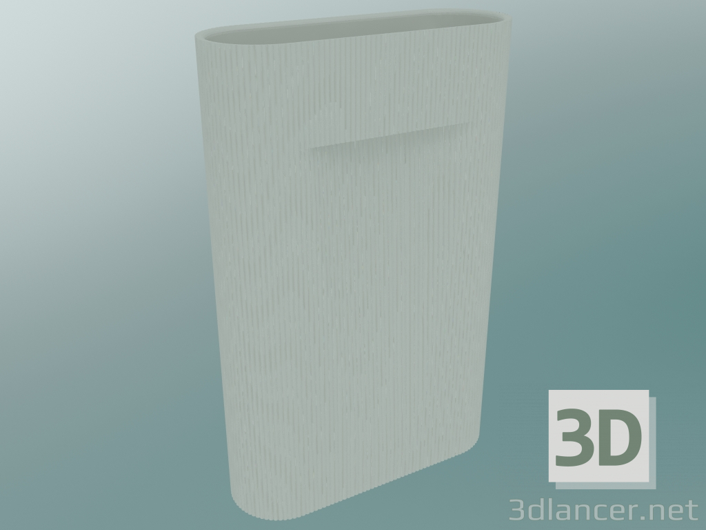 3d model Ridge Vase (H 48.5 cm, Off-White) - preview