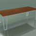 Modelo 3d Mesa de jantar ao ar livre InOut (933, Alumínio lacado branco, ripas de teca) - preview