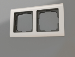 Metallic frame for 2 posts (gloss nickel)