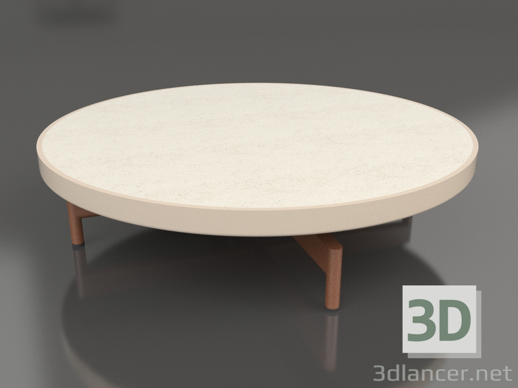 modello 3D Tavolino rotondo Ø90x22 (Sabbia, DEKTON Danae) - anteprima