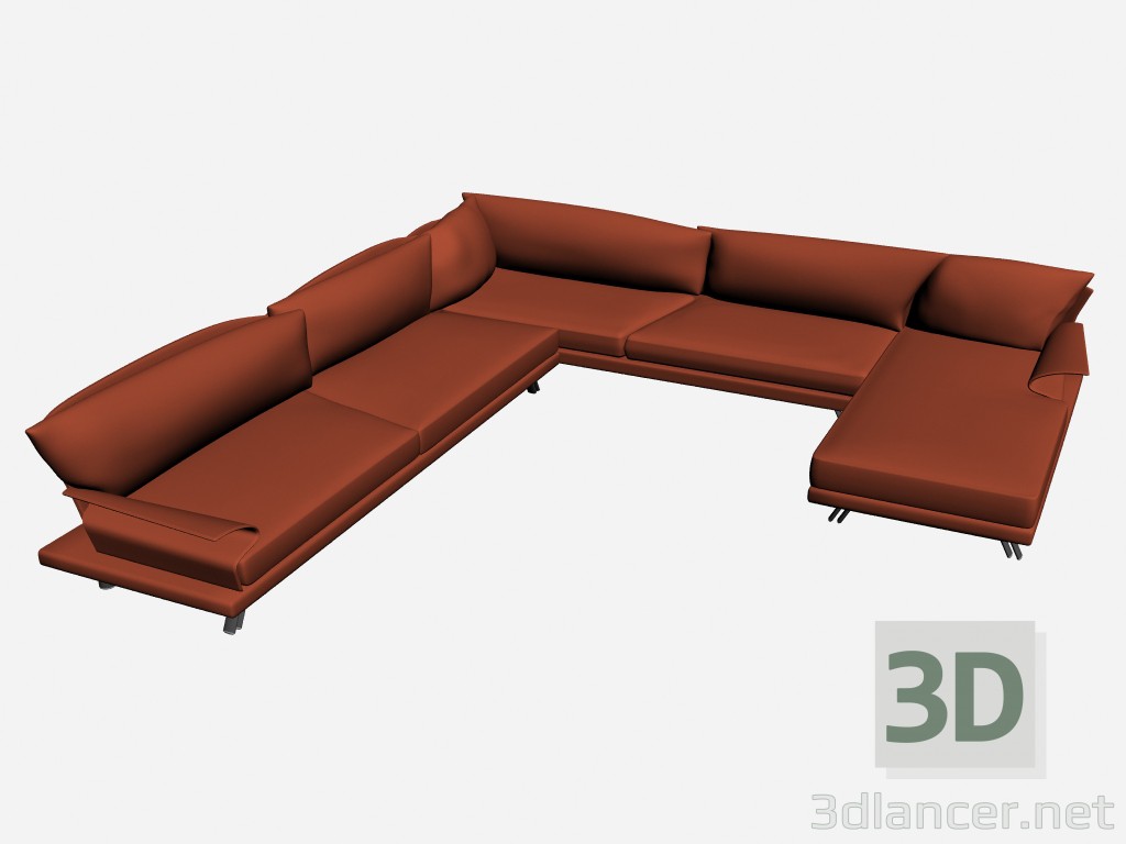 modèle 3D Canapé angle Super roy angolare 4 - preview