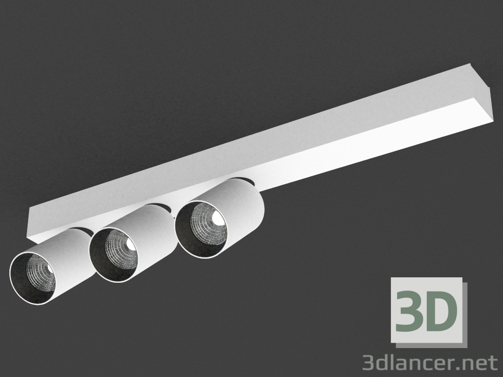 Modelo 3d A lâmpada de diodo emissor de luz (DL18629_01 White C + base DL18629 3Kit W Dim) - preview
