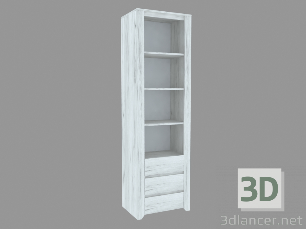 3D Modell Bücherregal 3S (TYP 11) - Vorschau