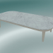 modèle 3D Table basse Fly (SC5, H 26 cm, 60 x 120 cm, piètement en chêne huilé blanc et marbre Bianco Carrara - preview