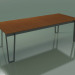 modèle 3D Table à manger d'extérieur InOut (933, aluminium laqué gris, lattes en teck) - preview