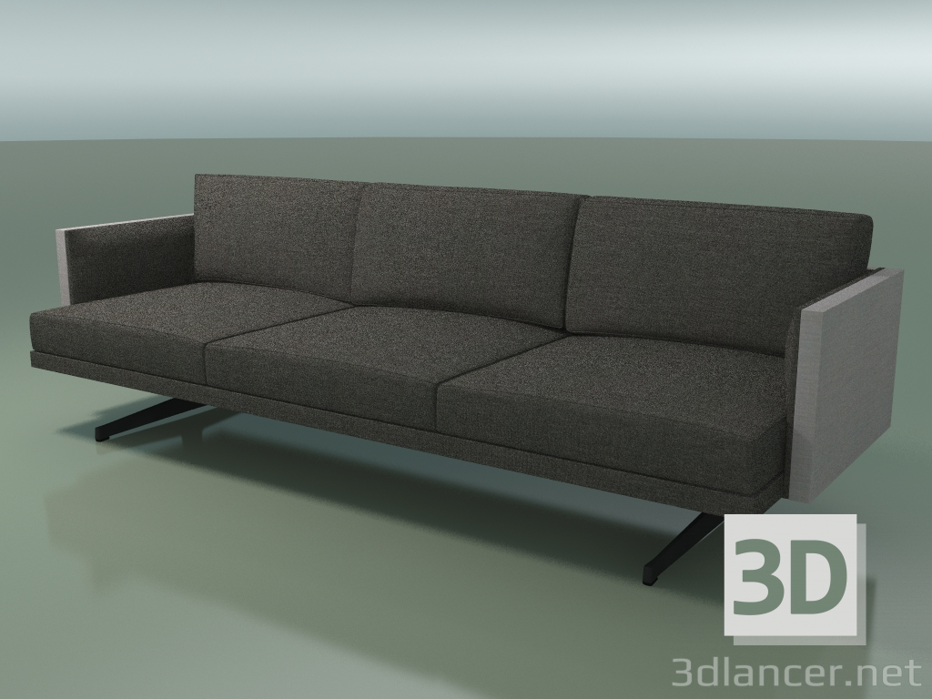 modèle 3D Canapé 3 places 5247 (pieds en H, revêtement bicolore) - preview