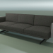 3d model 3-seater sofa 5247 (H-legs, two-tone upholstery) - preview