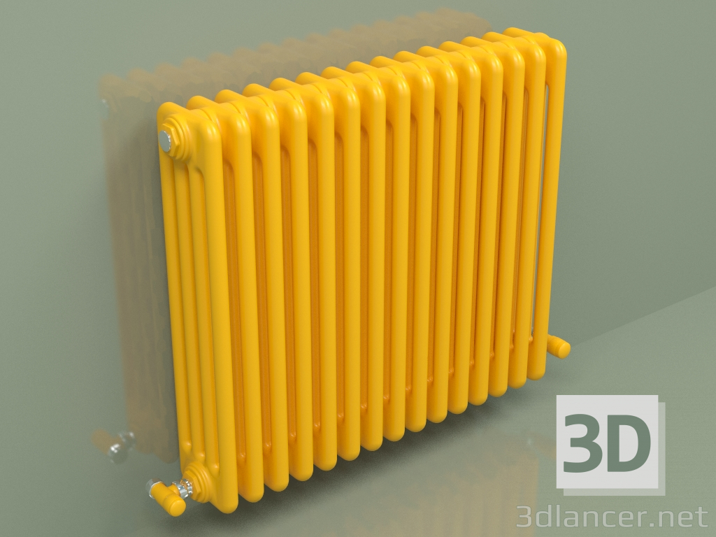 modèle 3D Radiateur TESI 4 (H 600 15EL, jaune melon - RAL 1028) - preview