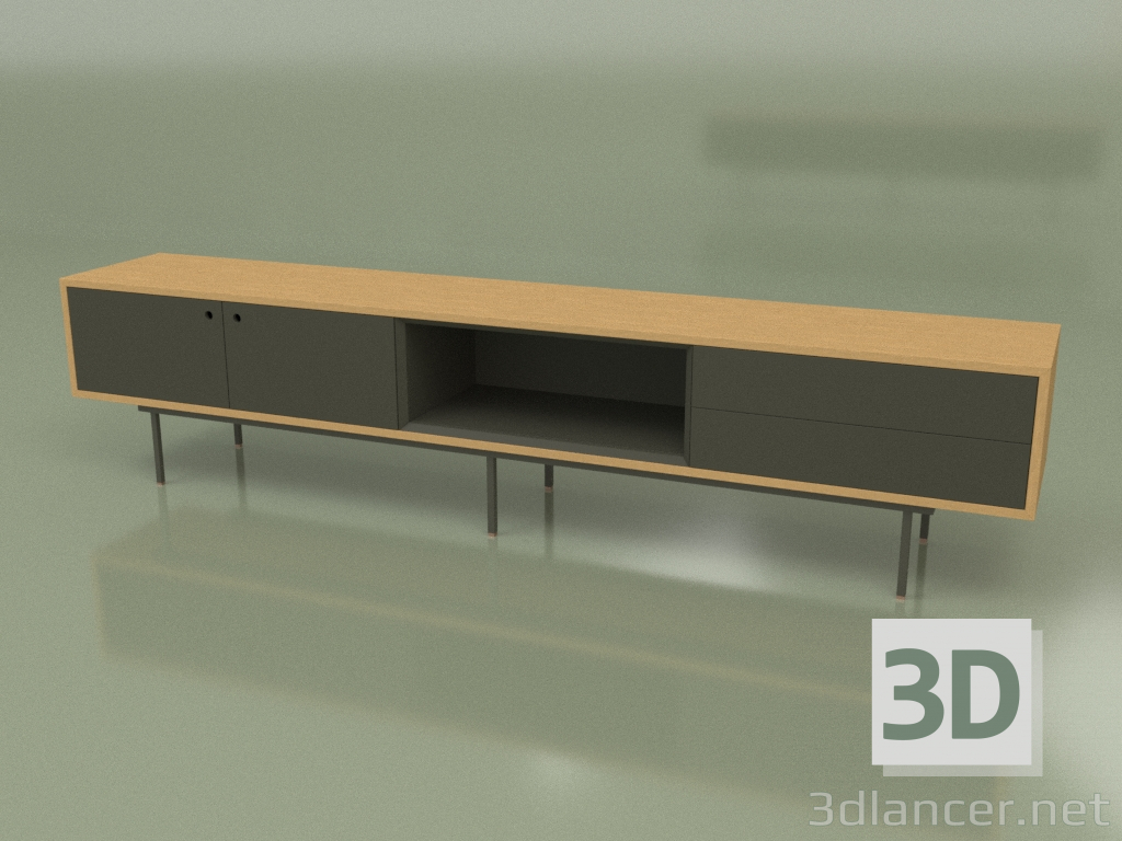 modello 3D Porta TV ULTRA (ral 6015) - anteprima