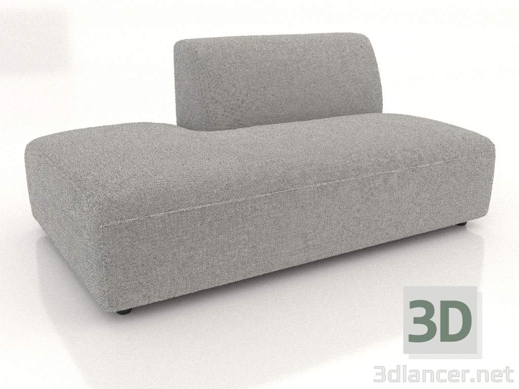 modello 3D Modulo divano 1 posto (L) 150x90 allungabile a sinistra - anteprima