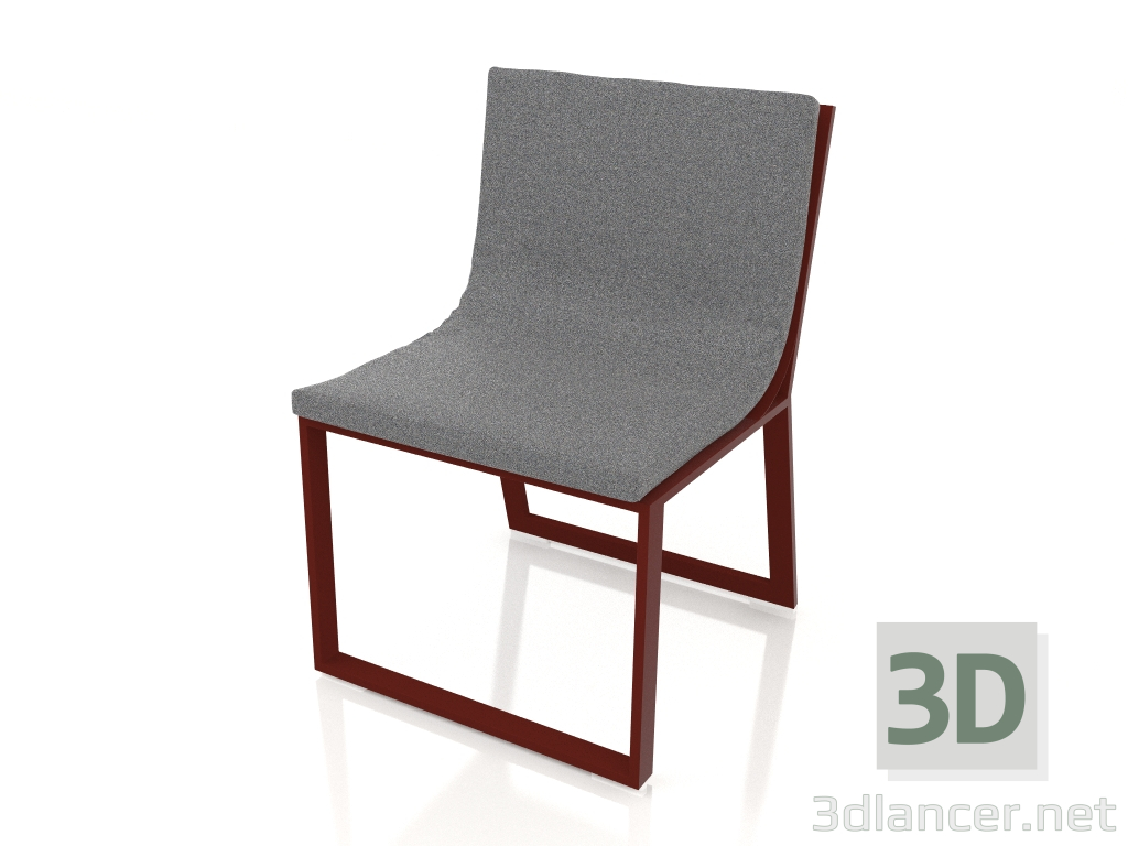 Modelo 3d Cadeira de jantar (vinho tinto) - preview