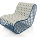 3d model Club chair (Grey blue) - preview
