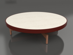 गोल कॉफी टेबल Ø90x22 (वाइन रेड, डेकटन डेने)