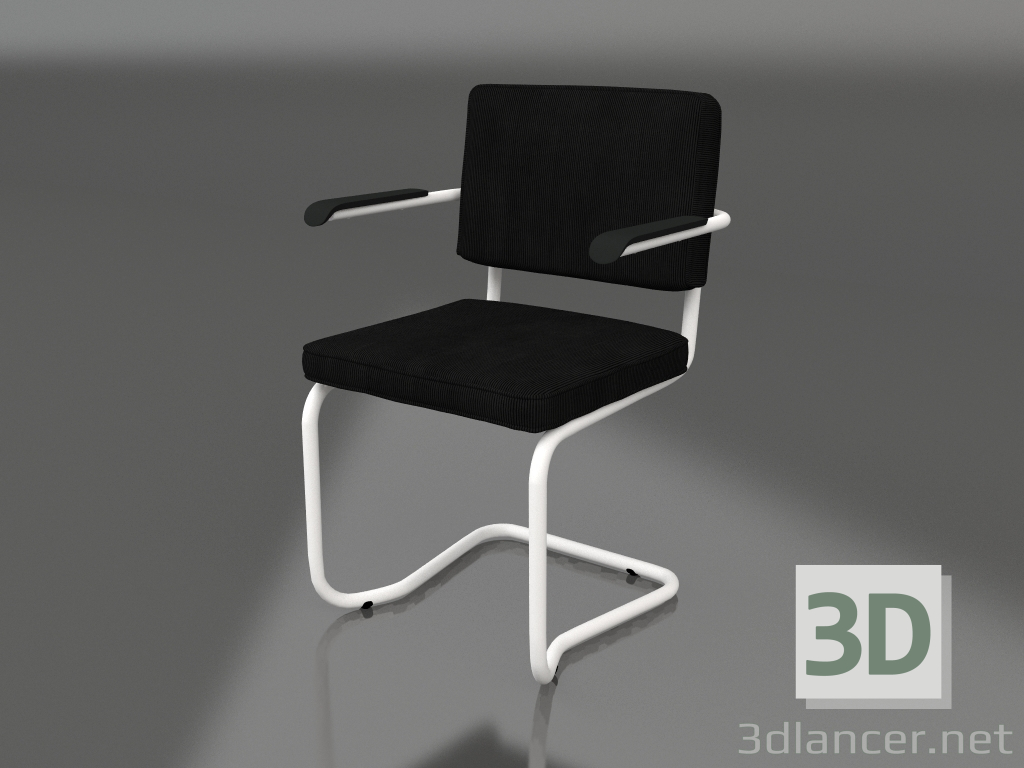 modello 3D Sedia Ridge Rib Kink (Nero) - anteprima