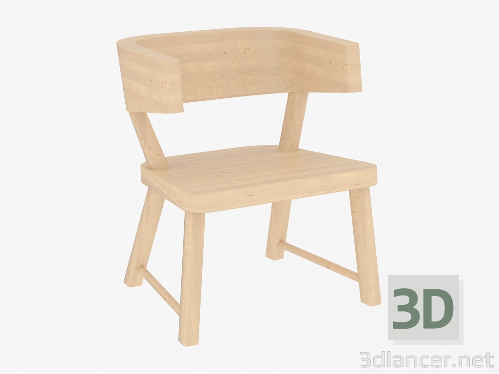 modello 3D Sedia in legno Neo Country - anteprima