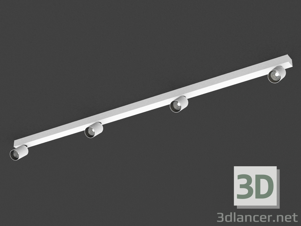 Modelo 3d A lâmpada de diodo emissor de luz (DL18629_01 White C + base DL18629 4Kit W Dim) - preview