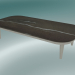 modello 3D Tavolino Fly (SC5, H 26cm, 60x120cm, base in rovere oliato bianco con marmo Pietra di Fossena leviga - anteprima