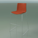 3D modeli Bar sandalyesi 0478 (bir kızakta, ön döşemeli, tik görünümlü) - önizleme