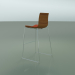 3D modeli Bar sandalyesi 0478 (bir kızakta, ön döşemeli, tik görünümlü) - önizleme