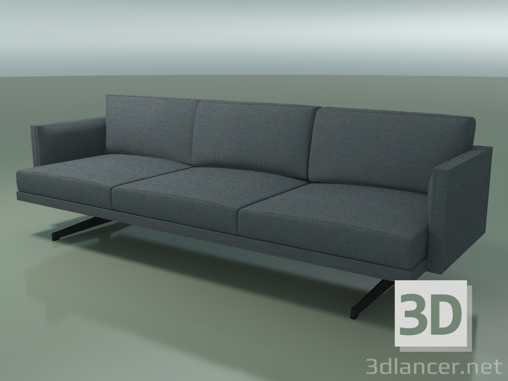 3D modeli 3 kişilik kanepe 5247 (H ayaklar, tek renk döşeme) - önizleme