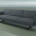3d model 3-seater sofa 5247 (H-legs, one-color upholstery) - preview
