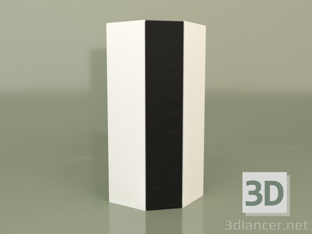 3D Modell Eckgarderobe für Kinder (Schwarz) - Vorschau