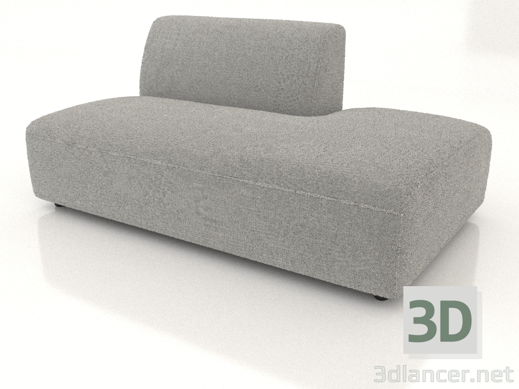 3D Modell Sofamodul 1-Sitzer (L) 150x90 nach rechts ausziehbar - Vorschau