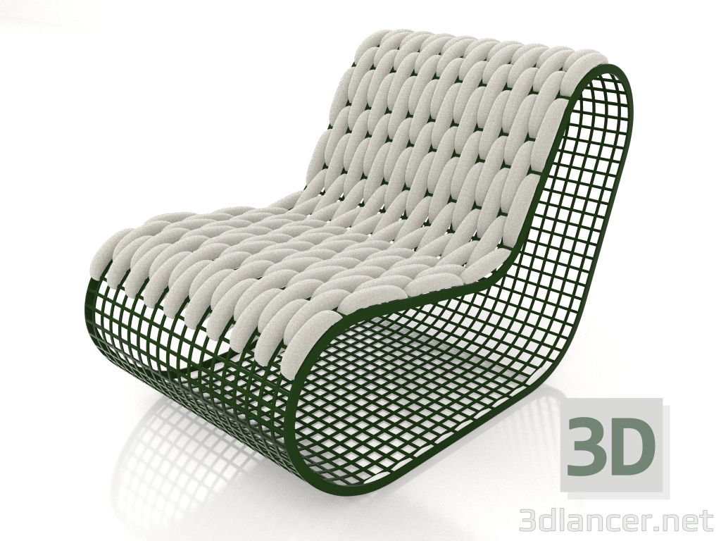 3d model Club chair (Bottle green) - preview